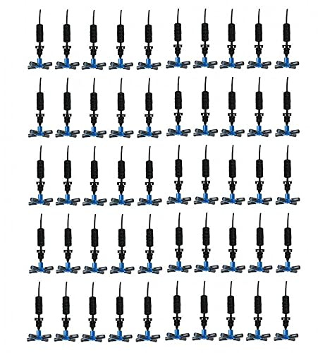 [10-pack] 4 utgångar fogger nebulisator professionell jordbruks nebulisering kylsystem bevattning nebulisator med anti-dräneringsventil bevattningsradie upp till 2 m