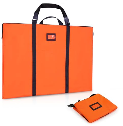 WISEPRO A1 Art Portfolio Case, Art Folder Carry Case (24 x 36) | with Multi Handles, Slim Waterproof Carrying Storage Bag for Canvas Paintings, Mounted Art,Cardboard, Photography