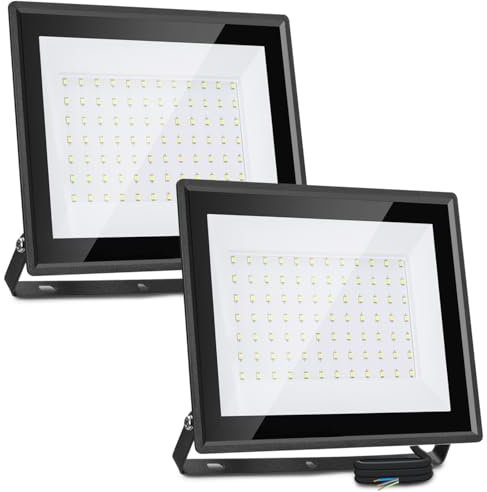 Aigostar Projecteur LED Extérieur 70W 6100lm Projecteur Exterieur LED Blanc Froid 6500K Spot LED Extérieur IP65 Imperméable 84 LEDS Projecteur Lumiere pour Jardin,Patio,Cour,Garage. 2 pcs