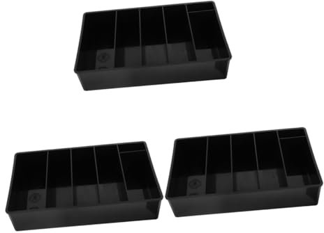 KALLORY 3st Kasse Handy Tischhalterung Handyhalterung Aufbewahrungskorb Tischdeckenklammern Kleiderboxen Aufbewahrung Handy Halter Paletten Geldfach Plastik Black