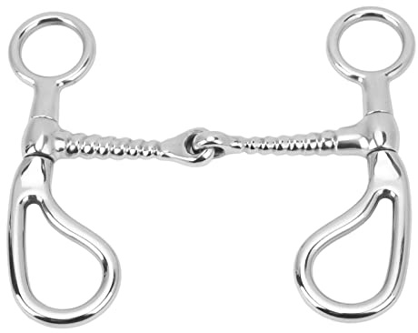 NUMNBE Bocado para Caballo 125mm, Acero Inoxidable, Anillo Suelto, Mordedura Anti Mordida - Material Resistente, Fácil Instalación, Control Suave para Granja Equina