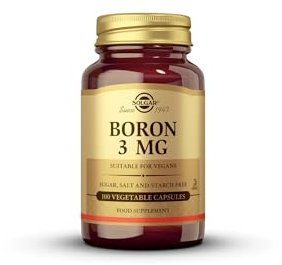 Solgar Boron 3 mg Vegetable Capsules - Food Supplement, 100 capsules (pack of 1) - Vegan, Gluten Free
