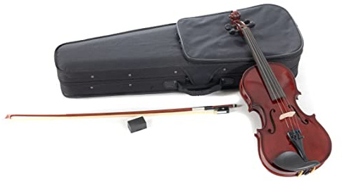 PURE GEWA Violingarnitur HW Hartholzgarnitur - Violine 1/2, Set spielfertig inkl. Koffer, Bogen, Kolofon, Kinnhalter, Feinstimmsaitenhalter