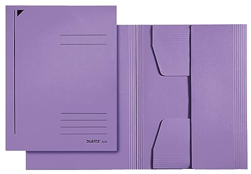 Leitz Jurismappe, Hochwertige A4 Dokumentenmappe, Flügelmappe bis zu 250 Blatt, Perfekt für Unterwegs oder als Umlaufmappe, 100% Recycling Karton, Blauer Engel, Violett, 39240065