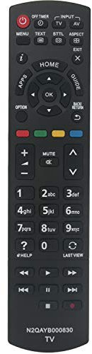 ALLIMITY N2QAYB000830 Télécommande remplacée pour Panasonic Viera LCD LED TV TX-L32EN63 TX-50AS500Y TX-39ASW504 TX-42AS500E TX-42AS600EW TX-L42E6EK TX-39AS600Y TX-39ASW604 TX-42AS500Y TX-42AS600Y