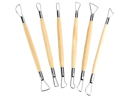 Clay Ton Werkzeug, Modellierwerkzeug Keramik Sculpting Tools Holzgriff Keramik Carving Tool Kit