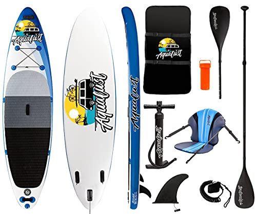 AQUALUST 10'6 SUP Board Stand Up Paddle Surf-Board Kajak Paddel Sitz 320x81cm