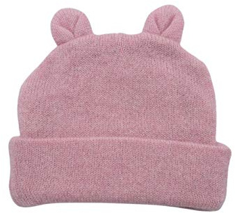 Dalle Piane Cashmere - Neugeborenen Mütze 100% Kaschmir - Farbe: Rosa