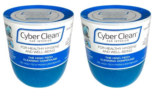 CYBER CLEAN Car Reinigungsmasse 2x 160g - Reinigungsgel für Cockpit Reinigung & Pflege, Wiederverwendbare Reinigungsknete für Armaturen, Auto Innenraum und strukturierte Oberflächen, Staubentferner