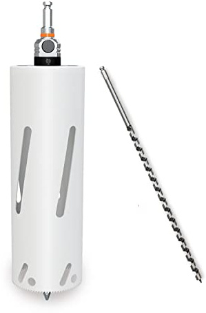 Mandrex XtraDeep - Sierra perforadora con profundidad de corte de 300 mm, bimetal, con alojamiento, corte profundo para acero inoxidable, aluminio y resina epoxi, diámetro de 68 mm + broca previa +