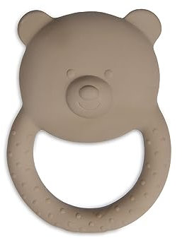 Jollein 101-001-67008 Gummi Beißring aus Naturkautschuk Teddybär biscuit