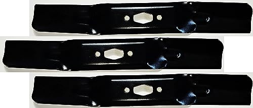 Rotary Copperhead 17224 Set of (3) Mower Blades for 50 MTD - Cub Cadet 742P05094-L / 742-05094, Diamond Hole Fits S Shaped Spindle Shaft