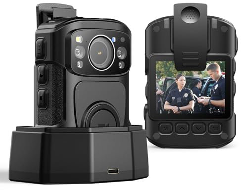 BOBLOV B4K5 256GB 4K Body Camera,IP68 Waterproof, GPS Police Body Cams,3400mAh for 11Hrs Video Record, Provide Charging Dock, Night Vision Video Camcorder for Personal, Guard Civilians