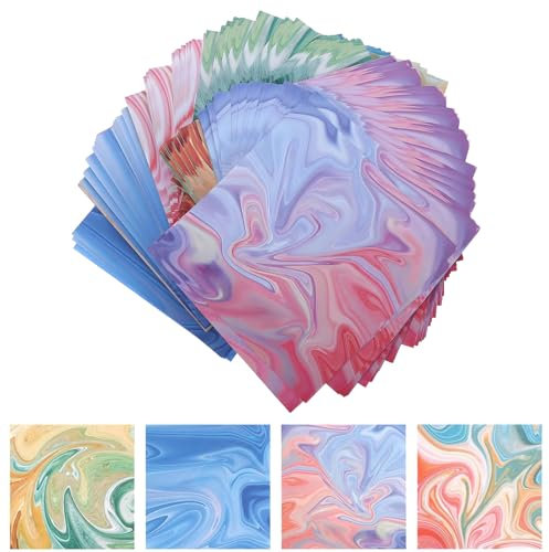 400 Stück Origami Papier Farbverlauf Quadratisches Origami Papier Doppelseitig 4 Stile Bastelpapier Bunt Bastelpapier Muster 9.5 X 9.5cm für faltpapier Bastelprojekte Basteln Kinder und Erwachsene