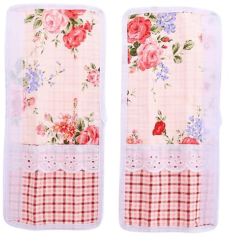 SHINEOFI 2 Pezzi Coprimaniglie per Frigorifero Copertura Antiscivolo Decorativa per Inossidabile Protezione per Elettrodomestici Facile da e Design Elegante Rosa