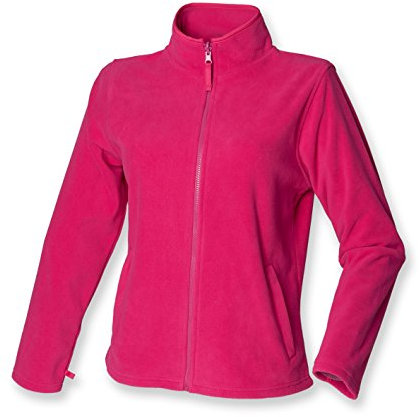 Henbury ladies micro fleece jacket Fuchsia 14