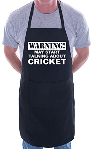 Print4U May Start Talking About Cricket BBQ Cooking Funny Novelty Apron Black