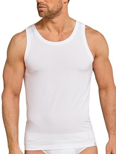Schiesser Herren Ohne Arm Atmungsaktiv - Long Life Soft Unterhemd, Weiß, L EU