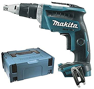 Makita DFS 250 ZJ - Avvitatore per cartongesso, 18 V, senza brushless + Makpac, senza batteria, senza caricatore