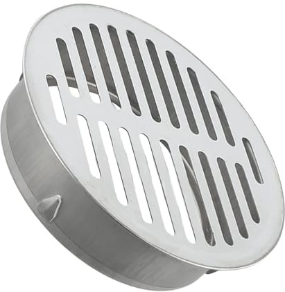 DAZZLEEX Bouchon de tuyau de pluie rond en acier inoxydable 100 mm