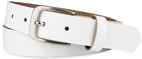 Frentree Ledergürtel MADE IN GERMANY, Gürtel für Damen und Herren, 3 cm breit, Weiß