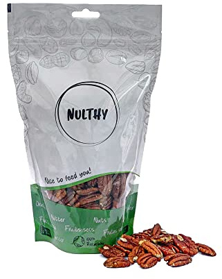 NULTHY - 500gr Nueces Pecanas BIO - Frutos Secos Naturales - Frutos Secos BIO - Cultivo Ecológico - Sin Gluten - Vegano