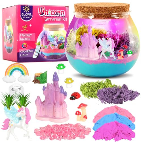 Withosent Enhörning nattlampa för flickor, DIY pysselkit för barn, enhörningslampa med fjärrkontroll, enhörningspresenter till pojkar flickor för barn från 3, 4, 5, 6, 7 8 år