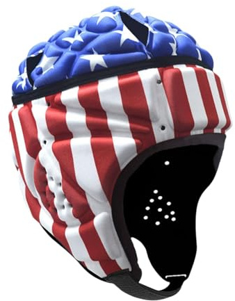 Perfeclan Casco da Rugby Cappello da Portiere Cappello da Portiere Protezione Morbida Copricapo da Rugby Caschetto da Rugby per Sport Flag Football Donna Uomo, Bandiera