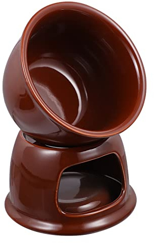 CLISPEED Pentola Per Fonduta in Ceramica Scaldaburro Resistente Per Dessert e Formaggi, Tazza Fonduta Di Cioccolato Fondente Per Cucina Domestica, Per Picnic e Riunioni All'aperto