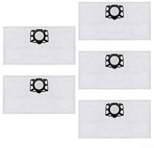 YUETTYY Kit de 5 bolsas de polvo de repuesto, bolsas de recogida de polvo para Karcher KFI 357 WD2 Plus WD3 SE4002 piezas de aspiradora 2.863-314.0, accesorios de aspiradora resistentes al desgarro
