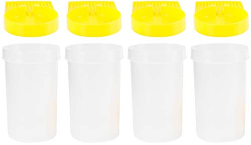 Distributore di acqua per ingresso alveare mangiatoia per api 4 pezzi set plastica trasparente giallo durevole attrezzatura per apicoltura per api mellifere apicoltori