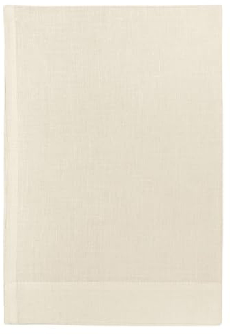 Cuore di lino - Toalla Ligera para Invitados de Puro Lino 100% Fabricada en Italia, Moderna, Color Blanco Crema (40 x 60 cm)