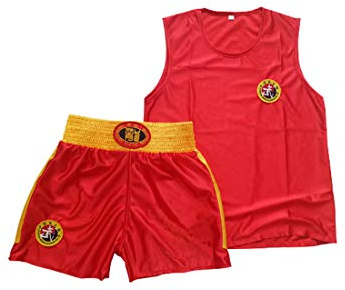Inlägg barn Sanda kläder pojkar och flickor vuxna boxar set boxing shorts muay thai kläder kampsport träning bära sportkläder