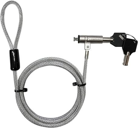 TECHLY 107289 - Candado de seguridad para portátil con llave para HP Nano Silver