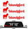 siviwonder Islandpferd Pferdesport Aufkleber 3er Set Pferdeaufkleber Pferd reiten Auto Folie Farbe Rot, Größe 20cm