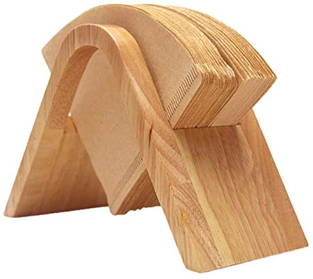 CHAODI Coffee Filter Holder, Reusable Organizer for Square, Cone-Shaped Paper Filters, Large Capacity, Wood, Coffee Lover Gift, Kitchen Decor, 100 Sheets