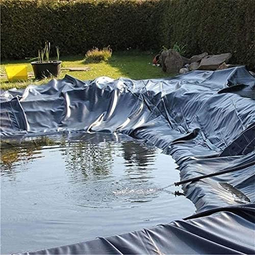 WHFTD Rubber Pond Liner 10M X 10M Black Leather HDPE Impermeable Reinforcement Raised Pond for Gardens, Ponds, Fountains Pond Underlay Liner,1 * 2m
