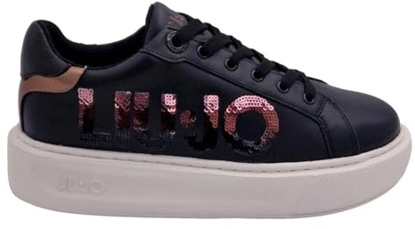 Sneaker in Pelle c/Paillettes Tre Colori Kylie 22 Liu Jo Nero 22222, 36