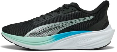 Puma Darter ProRoad - Tenis Unisex para Correr, Puma Negro Puma Silver Mint Melt Speed Blue, 46 EU