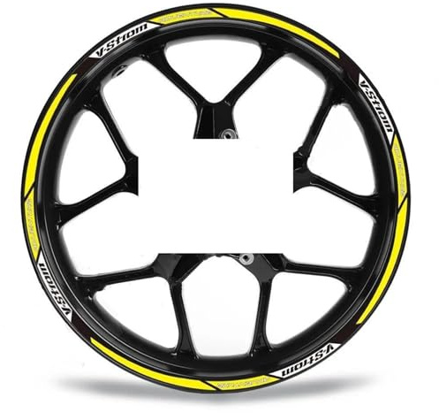 DTSGCX Kit de Pegatinas Cinta Adhesiva Reflectante para Llantas De Motocicleta, 19 Y 17 para Suzuki para V-Strom DL 650 SX 250 Dl1000 1050 XT(Style 4)