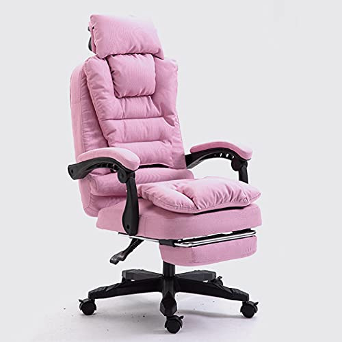 Silla de Oficina ejecutiva para Salud y Bienestar, Silla de Escritorio ergonómica giratoria 360° con Respaldo Alto, cojín de Asiento Grueso, Altura del Asiento y reclinación del Respaldo aju