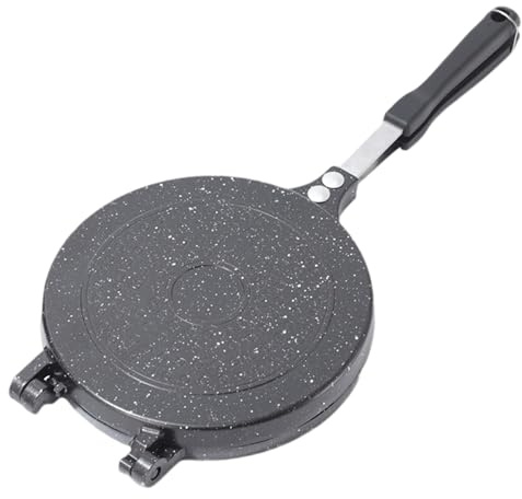Pressa per impasto per pizza Pressa per tortilla a doppio lato antiaderente da 8 pollici con manico Tortilla Maker per focacce, pizza, roti, taco, impasto per empanada