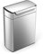 simplehuman CW2018 48L (24/24) Rectangular Touch-Bar Recycling Kitchen Bin, Easy Open Touch-Bar, Stay-Open Lid, Inner Buckets, Space-Efficient Hinge, Fingerprint-Proof, Brushed Stainless Steel