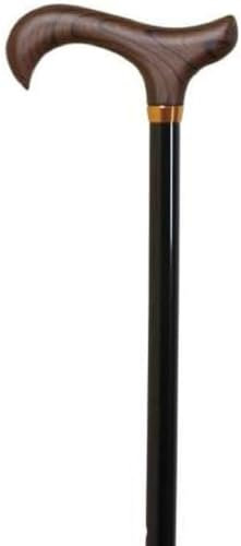 Ausziehbarer Gehstock aus Aluminium mit schwarzem Holzgriff