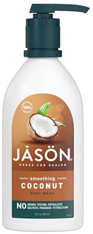 JASON Coconut Smoothing Body Wash, For a Gentle Feeling Clean, 30 Fluid Ounces