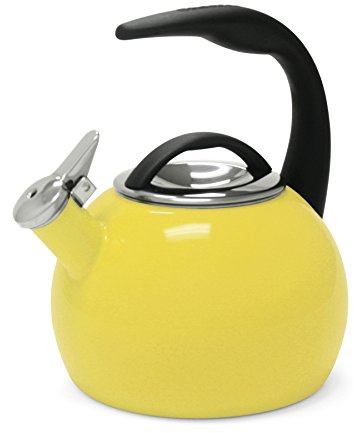 Chantal Anniversary Tea kettle, 2 Quart, Enamel Carbon steel, Whistling, Canary Yellow
