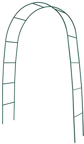 Verdemax 8015358034494 Arco in Ferro Decorativo per rampicanti Verde Giardino sostegni Piante, Unica