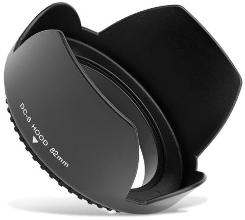 CELLONIC Parasol Ø 82mm Compatible con Ø 82mm Lens Hood de Rosca, Protector Solar para Objetivos Flor/Pétalo/Tulipán