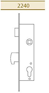 Tesa Assa Abloy 4240303AI Cerradura Monopunto De Palanca Basculante Para Perfiles Metálicos Inoxidable Entrada 30 mm 2240