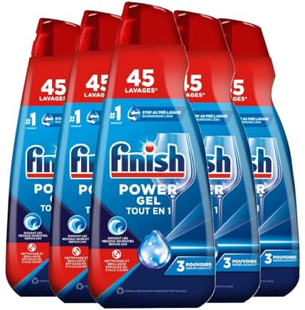 Finish Power Gel Tout en 1 - Lot de 5 x 0,9L